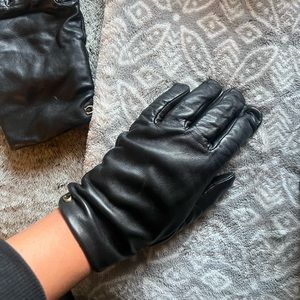 COACH leather gloves